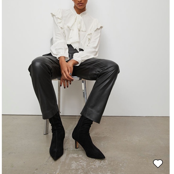 & Other Stories Shoes - & Other Stories Pointy Sock Booties in Black Suede 38